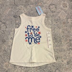 Cat & Jack Kids' Cream Tank Top with Blue and Red Stars